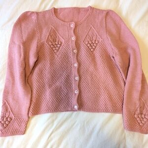 Vintage Handknit Cardigan, size Large
